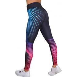 Ansenesna Damen Farbe Bedruckt Leggins Sporthose Blickdichte Bunt Koper Yoga Pants Sport Hohe Taille Leggins Hose 3D (XL, Mehrfarbig) von Ansenesna