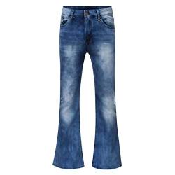 Ansenesna Herren Jeans Ausgestelltes Bein Lang Hose Männer Flared Vintage Denim Jeanshose (Blau,L) von Ansenesna