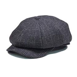 Anshili Schirmmützen, Unisex Schiebermütze Beret (Grau A) von Anshili