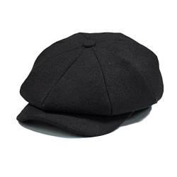 Anshili Schirmmützen, Unisex Schiebermütze Beret (Schwarz) von Anshili