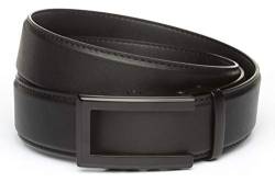 Anson Belt & Buckle - 3,8 cm traditionelle schwarze Schnalle mit verdecktem Trage-Ratschengürtel. - Schwarz - von Anson Belt & Buckle