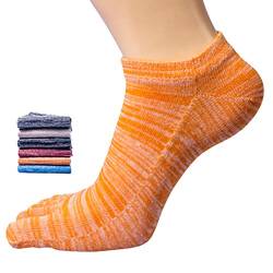 Antcher Fünf Finger Zehensocken für Damen, atmungsaktiv, Sport, Laufen, Crew-Socken, Baumwolle, Knöchelsocken, 6 Paar von Antcher