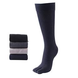 Antcher Herren Kniestrümpfe Baumwolle Fünf Finger Socken Sport Laufen Lange Tube Wade Socken 4 Paar von Antcher