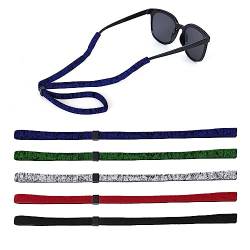 Stilvolles und bequemes Anti-Rutsch-Brillenband, verstellbare Sport-Sonnenbrillenkette für Männer und Frauen, Brillenhalter um den Hals, Sportbrillenband mit guter Schweißabsorption von Anticlockwise