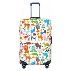 Anchor Heart Blue Luggage Cover, Washable Suitcase Covers Fashion Luggage Covers,Anti-Scratch Suitcase Protector Cover, Animals, Large, 1 von Anticsao