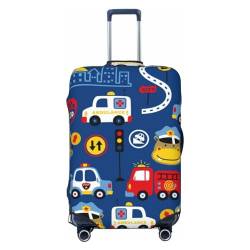 Anchor Heart Blue Luggage Cover,Washable Suitcase Covers Fashion Luggage Covers,Anti-Scratch Suitcase Protector Cover, Animals Rescue Team, Small, 1 von Anticsao
