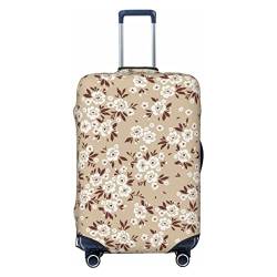 Anticsao Elastische Reisegepäckhülle mit Blumenmuster, Schutzhülle für Koffer, geeignet für 48,3 cm - 81,3 cm große Kofferhülle, Schwarz , xl von Anticsao