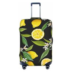 Anticsao Frühlingsblumen-Gepäckabdeckung, waschbare Kofferbezüge, modische Gepäckbezüge, kratzfeste Koffer-Schutzhülle, Zitronenfrüchte, Blumen, Blätter, groß, 1 Stück von Anticsao