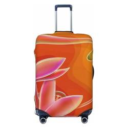 Anticsao Frühlingsblumen-Gepäckabdeckung, waschbare Kofferbezüge, modische Gepäckbezüge, kratzfester Koffer-Schutz, orangefarbene Blume, psychedelisch, Größe M, 1 von Anticsao