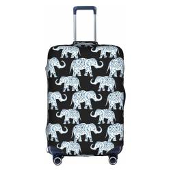 Anticsao Gepäckabdeckung, Kofferabdeckung, elastisch, Reisegepäckschutz, Spandex, passend für 45,7 - 71,1 cm (18 - 28 Zoll) Gepäck, weiß, L von Anticsao
