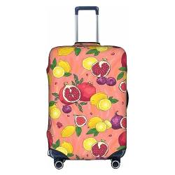 Anticsao Gepäckabdeckung mit exotischem Früchte-Druck, elastisch, Reisegepäckschutz, Spandex, passend für 45,7 - 71,1 cm Gepäck, weiß, xl von Anticsao