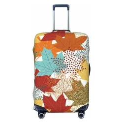 Anticsao Gepäckbezug mit Blumenmuster und Schmetterlingen, waschbare Kofferbezüge, modische Gepäckabdeckung, kratzfester Koffer-Schutz, Ahornblätter, groß, 1 von Anticsao