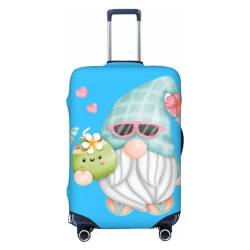 Anticsao Gepäckbezug mit Sonnenblumenzwergen, waschbare Kofferbezüge, modische Gepäckbezüge, kratzfester Koffer-Schutz, Sommerzwerg, niedlicher Zwerg, Größe M, 1 von Anticsao