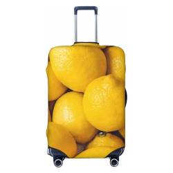 Anticsao Hygge Gepäckabdeckung im skandinavischen Stil, waschbare Kofferbezüge, modische Gepäckhüllen, kratzfeste Kofferschutzhülle, Reife gelbe Zitrone, Größe S, 1 von Anticsao