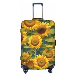 Anticsao Kofferhülle mit Sonnenblumen-Motiv, Unisex, elastisch, 45,7 - 53,3 cm, weiß, xl von Anticsao