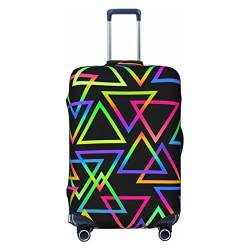 Anticsao Neon Retro Triangle Elastic Travel Luggage Cover Travel Suitcase Protective Cover for Trunk Case Apply to 48.3 cm-81.3 cm Suitcase Cover Small, Schwarz , M von Anticsao