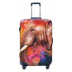 Anticsao Orange Dalia Gepäckabdeckung, waschbare Kofferbezüge, modische Gepäckbezüge, kratzfester Kofferschutz, Meeresschildkröte, groß, 1 Stück, Ölgemälde von Elefanten, xl von Anticsao