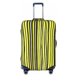 Anticsao Reisekoffer, Motiv: Zitronenschale, gelbe Streifen, personalisierbar, Unisex, elastisch, 45,7 - 53,3 cm, weiß, L von Anticsao