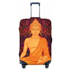Anticsao Sitting Buddha Neon Light Elastic Travel Luggage Cover Travel Suitcase Protective Cover for Trunk Case Apply to 48.3 cm-81.3 cm Suitcase Cover, X-Large, Schwarz , xl von Anticsao