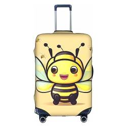 Yellow Bee Trolley-Koffer-Schutzhülle, kratzfest, Gepäckschutz, 45,7 - 81,3 cm, geeignet für Reisen, Geschäftsreisen, weiß, L von Anticsao