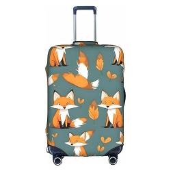 Yellow Fox Trolley-Koffer-Schutzhülle, kratzfest, Gepäckschutz, 45,7 - 81,3 cm, geeignet für Reisen, Geschäftsreisen, weiß, S von Anticsao
