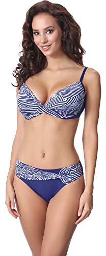 Antie Damen Bikini Set C4st1r3C1 2017 (Blau/Weiß(1700), Cup 70E / Unterteil 36) von Antie