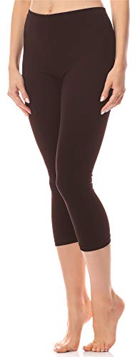 Antié Damen Leggings 3/4 aus Baumwolle AN60-101(Braun,L) von Antie