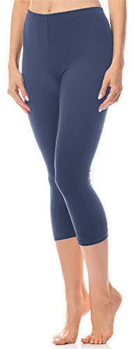 Antié Damen Leggings 3/4 aus Baumwolle AN60-101(Jeans,S) von Antie