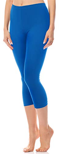 Antié Damen Leggings 3/4 aus Baumwolle AN60-101(Kobalt,XL) von Antie