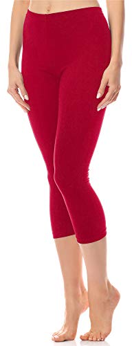 Antié Damen Leggings 3/4 aus Baumwolle AN60-101(Rot,L) von Antie