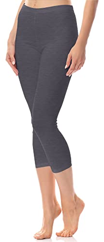 Antié Damen Leggings 3/4 aus Baumwolle AN60-101 (NavyMelange, M) von Antie