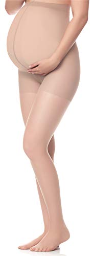 Antie Damen Schwangerschaft Strumpfhose 20 DEN M5108 (Hellnatur, L) von Antie