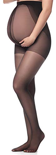 Antie Damen Schwangerschaft Strumpfhose 20 DEN M5108 (Schwarz, L) von Antie