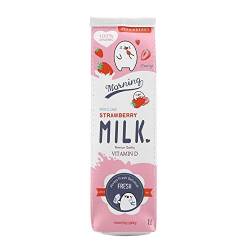 Federmäppchen, 3 Farben Cartoon Milk Stationery Bag wasserdicht PU große Kapazität Federmäppchen Aufbewahrungstasche(Rosa) von Antilog