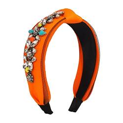 Barocke Mode Strass Haarband schwer-gefertigt personalisierten Stoff Haarreif Retro geknotet Haar-Accessoires (orange) von Antique Anyan