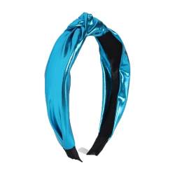 Glänzende Pailletten-Haarband, breit, geknotet, süß, Haarreif, Blau von Antique Anyan