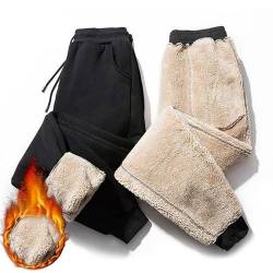 Anttyscar Jogginghose Herren Fleece Sport Jogginghose Gefüttert Trainingshose Thermohose Herren Herren Warm Dicker Stoff Sporthose Herren Winter Fitness Jogginghose Herren Warm mit Taschen von Anttyscar