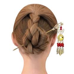 Haarstäbchen für Frauen,Leuchtende Haarstäbchen mit Juwel - Essstäbchen-Haarnadeln im anti Stil mit Juwel, leuchtende Laternen-Quaste, Damen-Hanfu-Kopfschmuck Anulely von Anulely