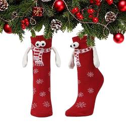 Magnetische Socken, die Hände halten, 3D Freundschaft Hand in Hand Socken, Atmungsaktive magnetische Handhaltesocken, lustige Weihnachtssocken für Paare, Freunde, Geschenksocken Anulely von Anulely