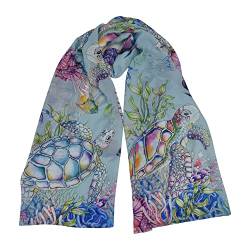 Anuschka Chiffon Schal - 60 x 182 cm - Bedrucktes Kunstmotiv - Underwater Beauty von Anuschka