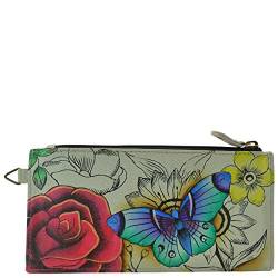 Anuschka Damen Anna by, handbemalt, Blumenparadies Organizer Geldbörse | Echtes Leder, One Size von Anuschka