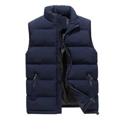 Herren Bodywarmer Weste Jacke Mantel Weste verstaubar Ultraleicht Reißverschlusstaschen, blau, S/M von AnyuA