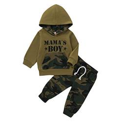 2 stücke Säugling Kleinkind Baby Jungen Mädchen Brief T-Shirt Tops Camo Hosen Böden Kleidung Set,Camouflage A#1,3-6 Monate (Tag 70) von Anywow