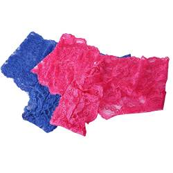 Anzhee 2er Pack Slip Shorts Spitze für Herren sexy Tanga Unterwäsche Männer Thong Unterhosen Blau+Rosarot von Anzhee