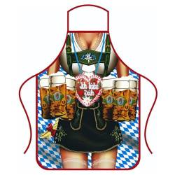 Anzhee Oktoberfest Schürzen für Damen Männer Sexy Lustige Neuheit BBQ Schürze für Bierfest Schürze Kochen Küche Grill Schürze für Oktoberfest Party Schürze Geschenk von Anzhee