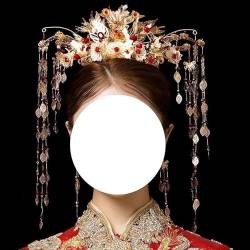 Chinesischer Stil Braut Hochzeit Haarkrone Kopfschmuck Antike Kleidung Accessoires Hochzeit Tiara von AoBloom