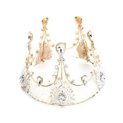 Ein Kristallkönigin-König und Kronen-Brautdiadem für Brautfrauen-Kopfschmuck-Haarschmuck-Hochzeitsschmuck-Accessoires von AoBloom