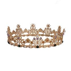 Ein Stirnband für die Brautkönigin, Vintage-Perlenkrone, Strass-Brauthochzeits-Haarschmuck von AoBloom