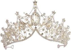 Eine Damen-Hochzeitskrone, Tiara, Königin-Stirnband für Bräute, Geburtstag, Diadem mit Ohrringen, Band, Haarschmuck, Ornament von AoBloom