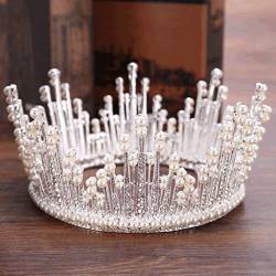 Eine Hochzeitskrone, Strass-Perlenkrone, Brautkopfschmuck, Königskrone, Hochzeitsball, Haarschmuck, Schmuck von AoBloom